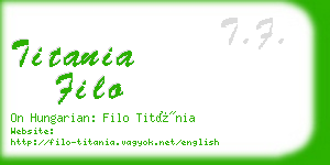 titania filo business card